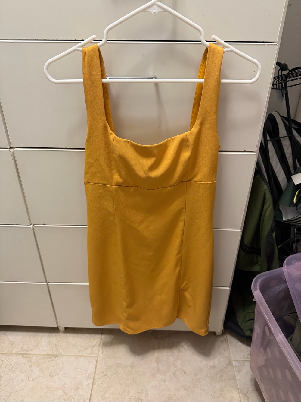 Blue Blush Small Yellow Mini Sleeveless Dress
